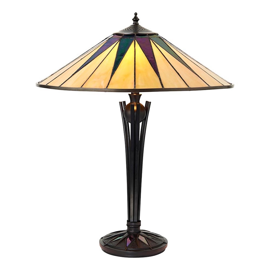 Endon 64045 - Stolna lampa Tiffany DARK STAR, 2xE27/60W/230V, promjer 49 cm