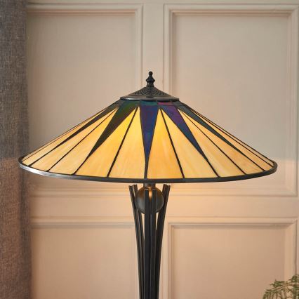 Endon 64045 - Stolna lampa Tiffany DARK STAR, 2xE27/60W/230V, promjer 49 cm