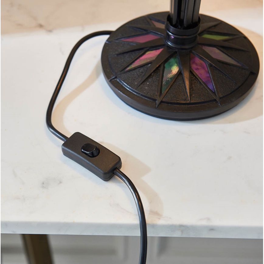 Endon 64045 - Stolna lampa Tiffany DARK STAR, 2xE27/60W/230V, promjer 49 cm