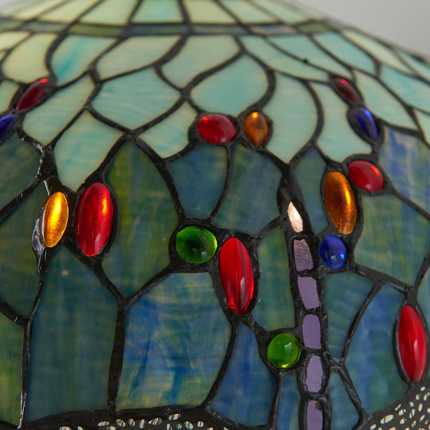 Endon 64069 - Podna lampa Tiffany DRAGONFLY 2xE27/60W/230V, promjer 50 cm