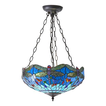 Endon 64075 - Luster na lancu DRAGONFLY 3xE27/60W/230V Ø 41 cm