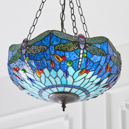 Endon 64075 - Luster na lancu DRAGONFLY 3xE27/60W/230V Ø 41 cm