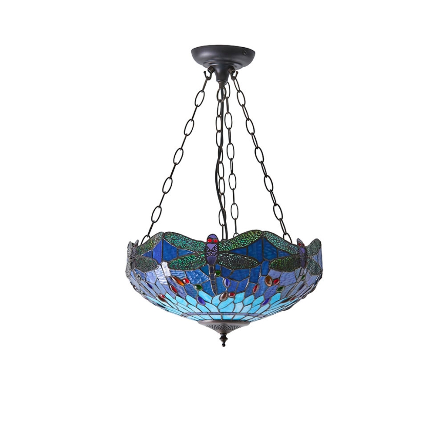 Endon 64075 - Luster na lancu DRAGONFLY 3xE27/60W/230V Ø 41 cm