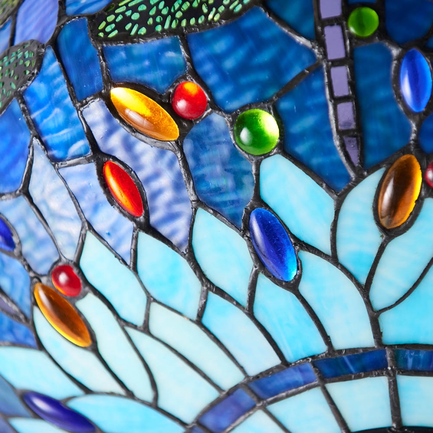 Endon 64075 - Luster na lancu Tiffany DRAGONFLY 3xE27/60W/230V, promjer 41 cm