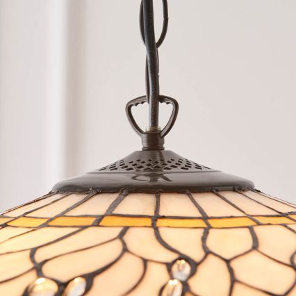 Endon 64079 - Luster na lancu Tiffany DRAGONFLY 3xE27/60W/230V Ø 50 cm