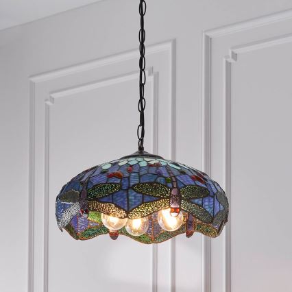 Endon 64080 - Luster na lancu DRAGONFLY 3xE27/60W/230V pr. 41 cm