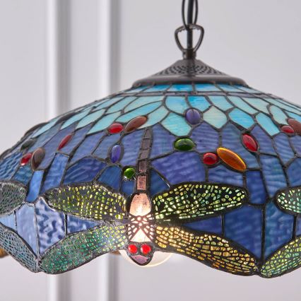 Endon 64080 - Luster na lancu DRAGONFLY 3xE27/60W/230V pr. 41 cm