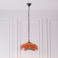 Endon 64081 - Luster na lancu Tiffany DRAGONFLY 3xE27/60W/230V Ø 41 cm