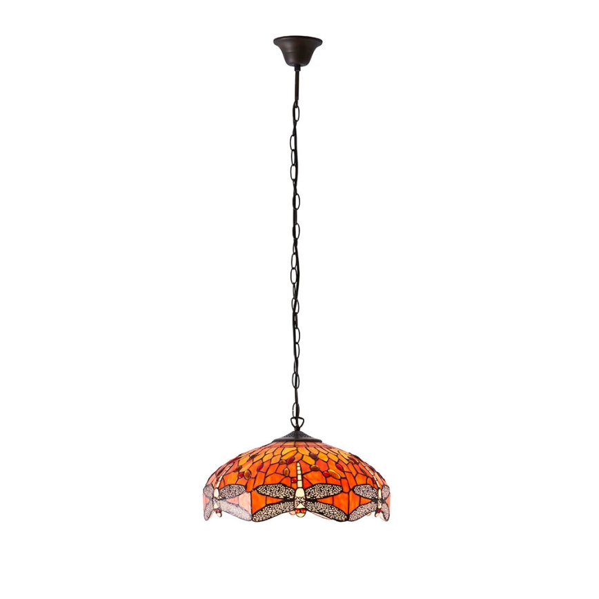 Endon 64081 - Luster na lancu Tiffany DRAGONFLY 3xE27/60W/230V Ø 41 cm