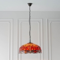 Endon 64082 - Luster na lancu Tiffany DRAGONFLY 3xE27/60W/230V Ø 50 cm