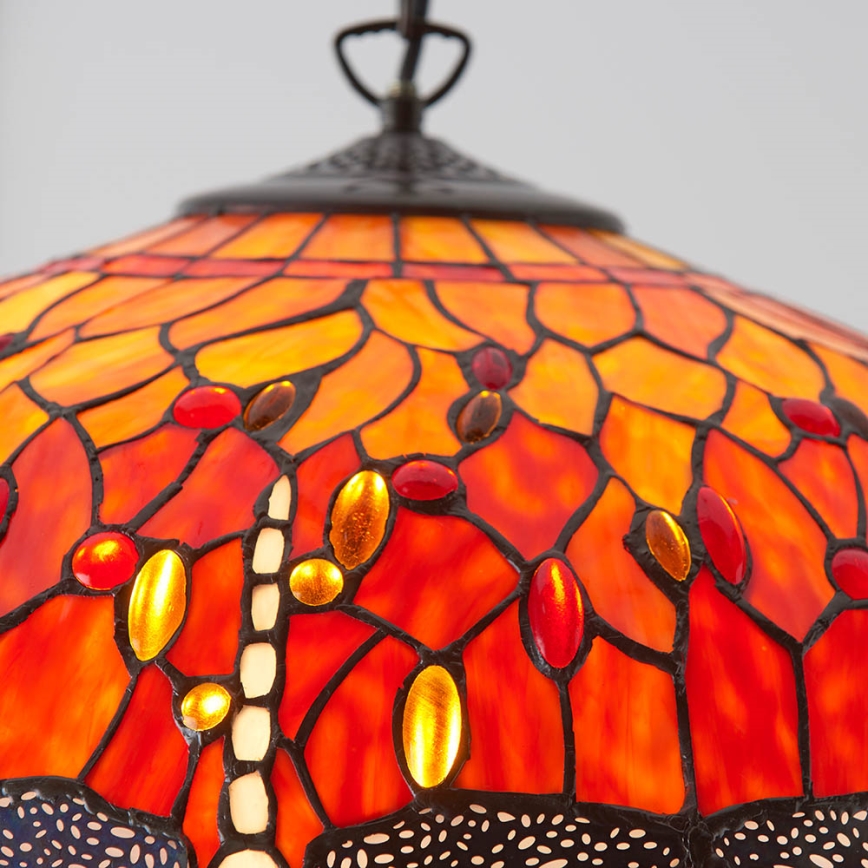 Endon 64082 - Luster na lancu Tiffany DRAGONFLY 3xE27/60W/230V Ø 50 cm