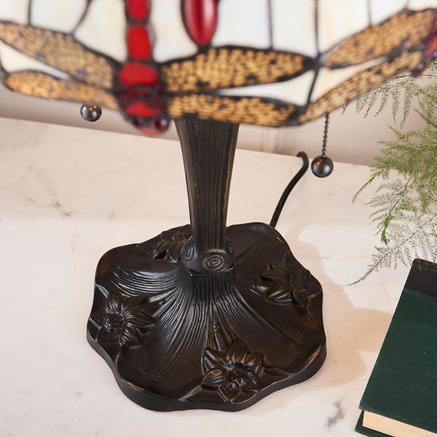 Endon 64086 - Stolna svjetiljka Tiffany DRAGONFLY 2xE27/60W/230V Ø 30 cm