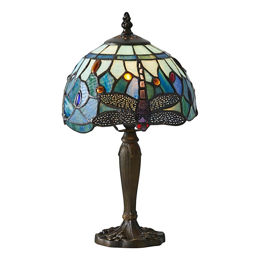Endon 64088 - Stolna lampa Tiffany DRAGONFLY 1xE14/40W/230V Ø 20 cm