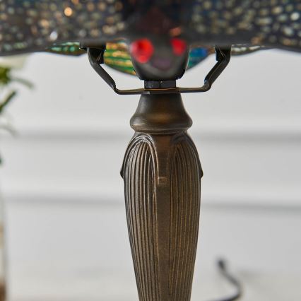 Endon 64088 - Stolna lampa Tiffany DRAGONFLY 1xE14/40W/230V Ø 20 cm