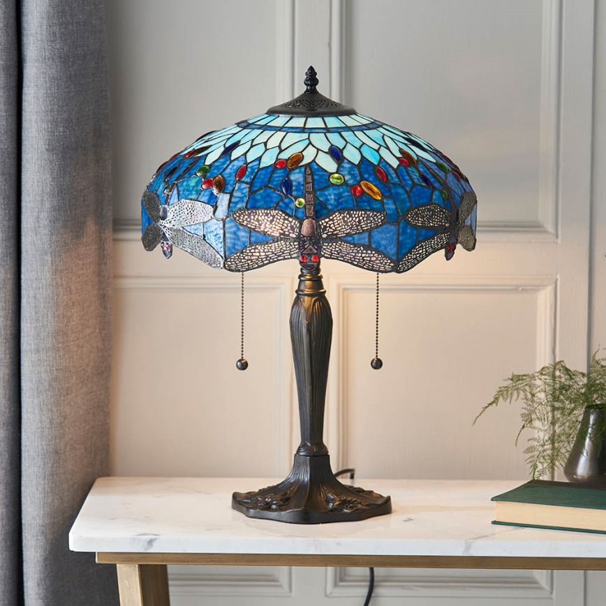 Endon 64089 - Stolna lampa DRAGONFLY 2xE27/60W/230V pr. 41 cm