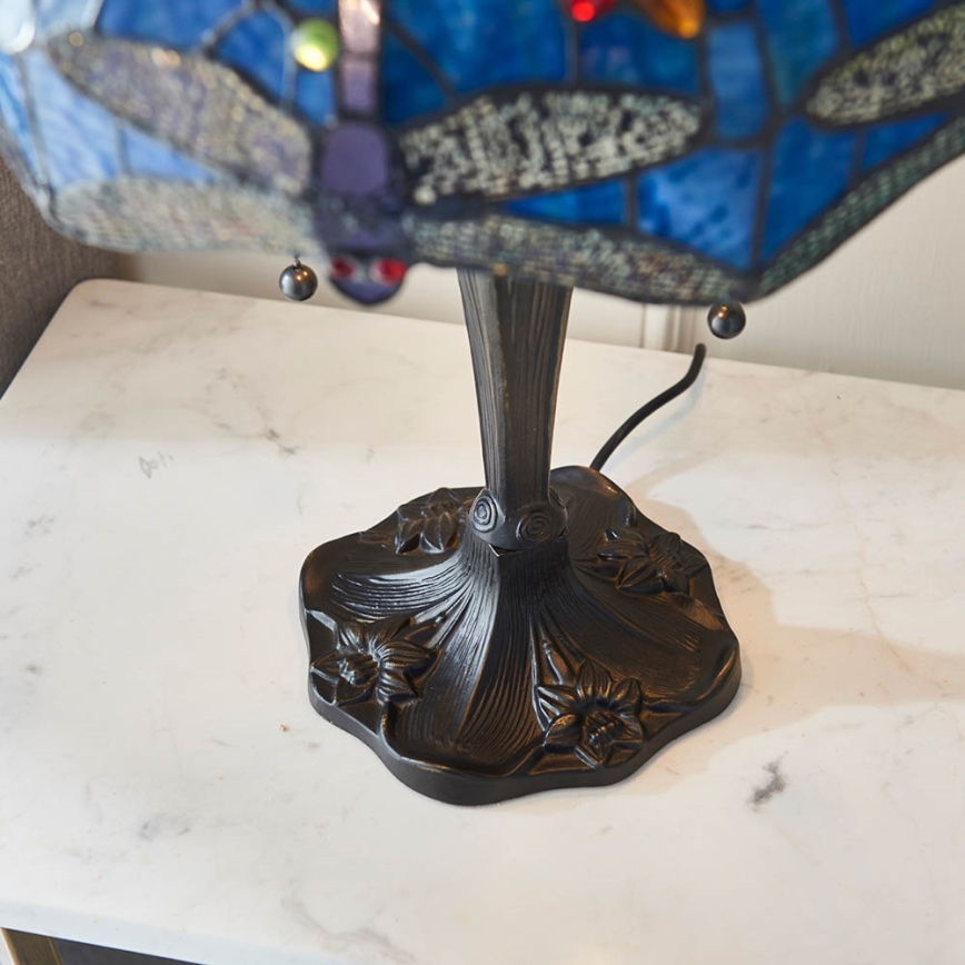 Endon 64089 - Stolna lampa Tiffany DRAGONFLY 2xE27/60W/230V Ø 41 cm