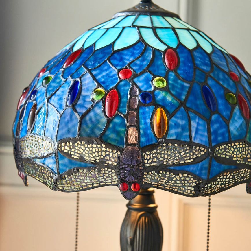 Endon 64090 - Stolna svjetiljka DRAGONFLY 2xE27/60W/230V Ø 30 cm