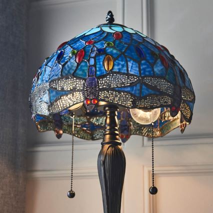 Endon 64090 - Stolna svjetiljka DRAGONFLY 2xE27/60W/230V Ø 30 cm