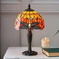 Endon 64091 - Stolna lampa Tiffany DRAGONFLY 1xE14/7W/230V Ø 20 cm