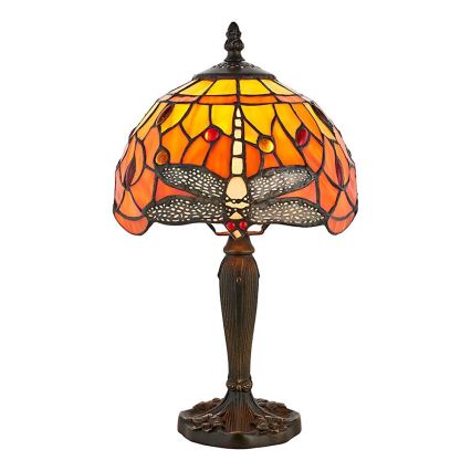 Endon 64091 - Stolna lampa Tiffany DRAGONFLY 1xE14/7W/230V Ø 20 cm