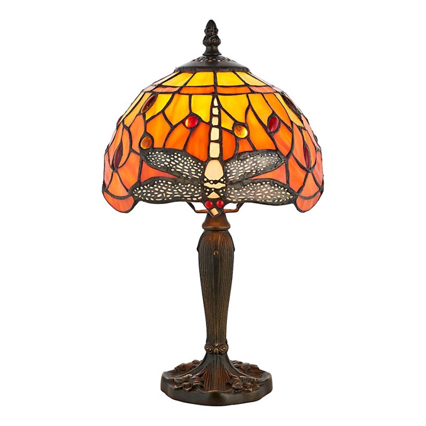 Endon 64091 - Stolna lampa Tiffany DRAGONFLY 1xE14/7W/230V Ø 20 cm