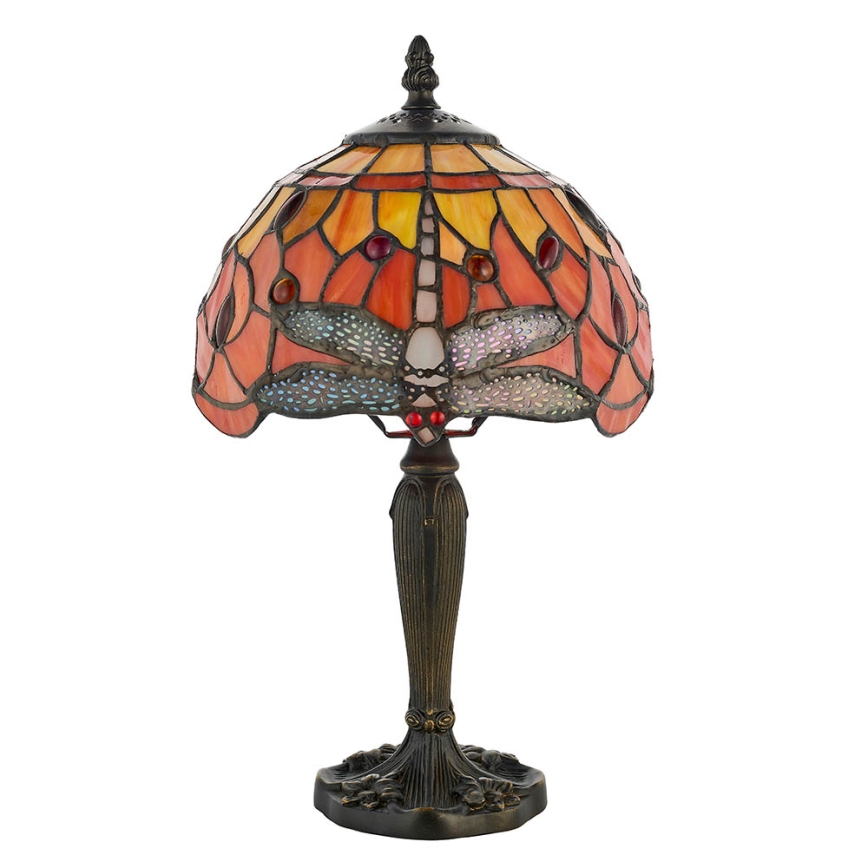 Endon 64091 - Stolna lampa Tiffany DRAGONFLY 1xE14/7W/230V Ø 20 cm