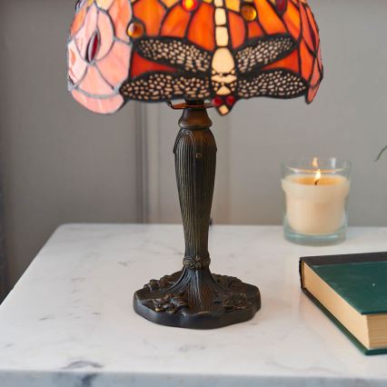 Endon 64091 - Stolna lampa Tiffany DRAGONFLY 1xE14/7W/230V Ø 20 cm