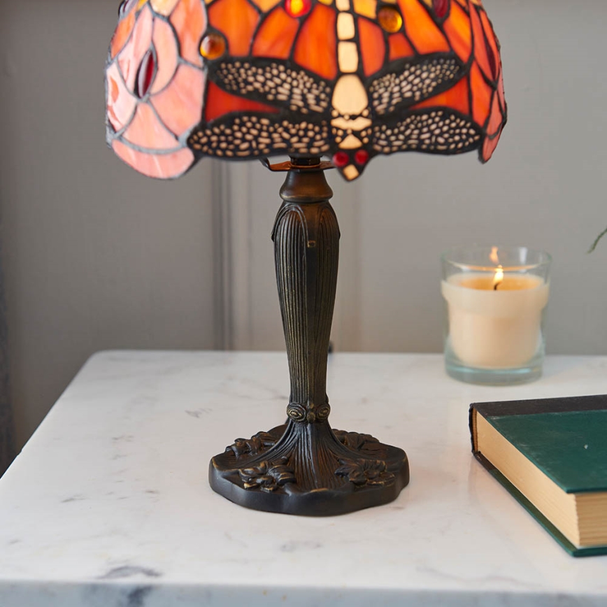 Endon 64091 - Stolna lampa Tiffany DRAGONFLY 1xE14/7W/230V Ø 20 cm