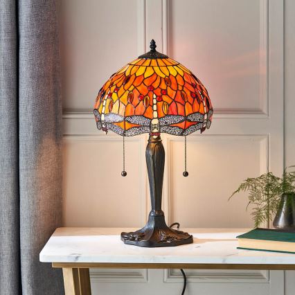 Endon 64092 - Stolna lampa DRAGONFLY 2xE27/60W/230V promjer 30 cm