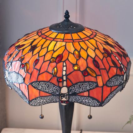 Endon 64093 - Stolna svjetiljka DRAGONFLY 2xE27/60W/230V Ø 41 cm