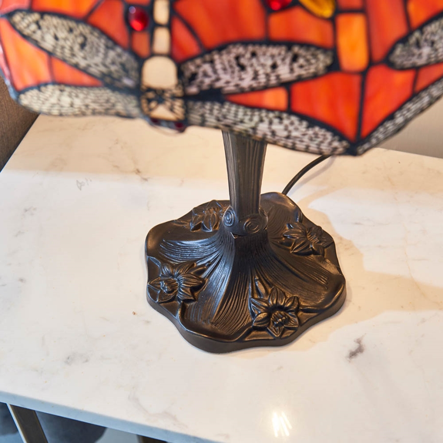 Endon 64093 - Stolna svjetiljka Tiffany DRAGONFLY, 2x E27/60W/230V, Ø 41 cm