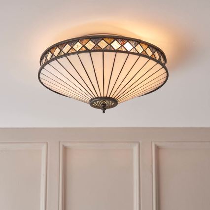 Endon 64145 - Stropna svjetiljka FARGO 2xE27/60W/230V pr. 41,5 cm