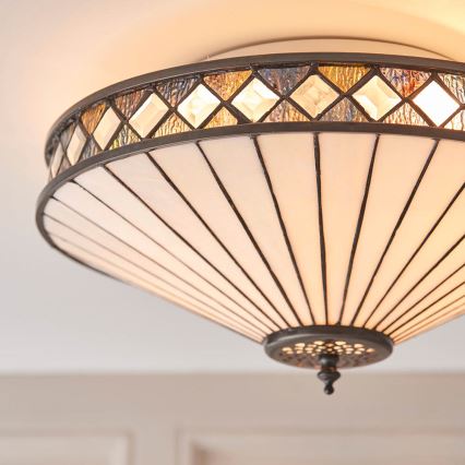Endon 64145 - Stropna svjetiljka FARGO 2xE27/60W/230V pr. 41,5 cm