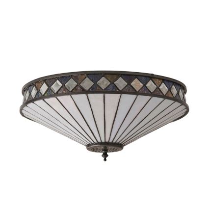 Endon 64145 - Stropna svjetiljka Tiffany FARGO 2xE27/60W/230V promjer 41,5 cm