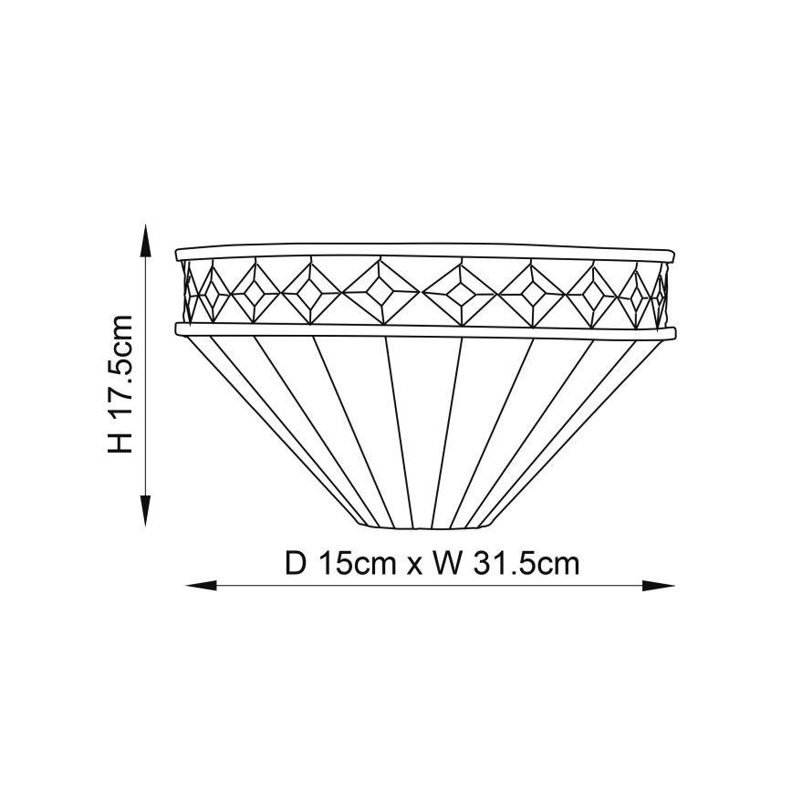Endon 64149 - Zidna svjetiljka FARGO 1xE14/40W/230V