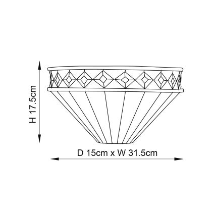 Endon 64149 - Zidna svjetiljka Tiffany FARGO 1xE14/40W/230V