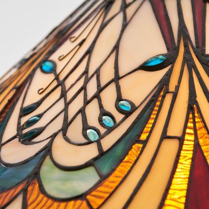 Endon 64162 - Luster na lancu Tiffany HECTOR 1xE27/60W/230V Ø 40 cm