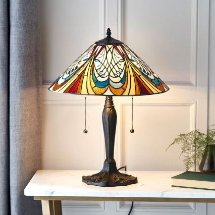 Endon 64163 - Stolna lampa HECTOR 2xE27/60W/230V promjer 40 cm