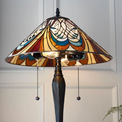 Endon 64163 - Stolna lampa HECTOR 2xE27/60W/230V promjer 40 cm