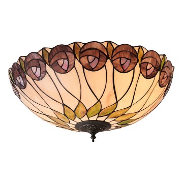 Endon 64173 - Stropna svjetiljka Tiffany HUTCHINSON 2xE27/60W/230V, promjer 50 cm