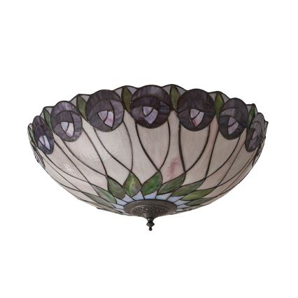 Endon 64173 - Stropna svjetiljka Tiffany HUTCHINSON 2xE27/60W/230V, promjer 50 cm