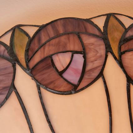 Endon 64173 - Stropna svjetiljka Tiffany HUTCHINSON 2xE27/60W/230V, promjer 50 cm