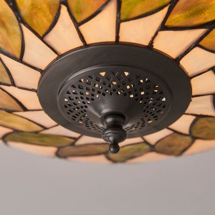 Endon 64173 - Stropna svjetiljka Tiffany HUTCHINSON 2xE27/60W/230V, promjer 50 cm