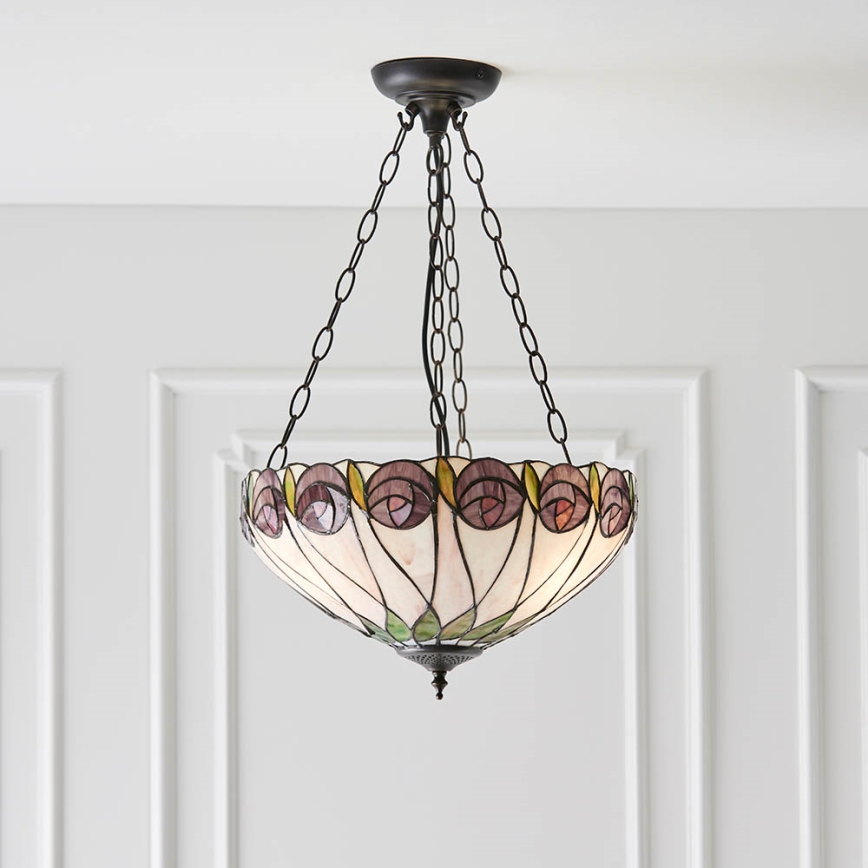 Endon 64175 - Luster na lancu HUTCHINSON 3xE27/60W/230V pr. 40 cm