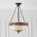 Endon 64175 - Luster na lancu Tiffany HUTCHINSON 3xE27/60W/230V Ø 40 cm