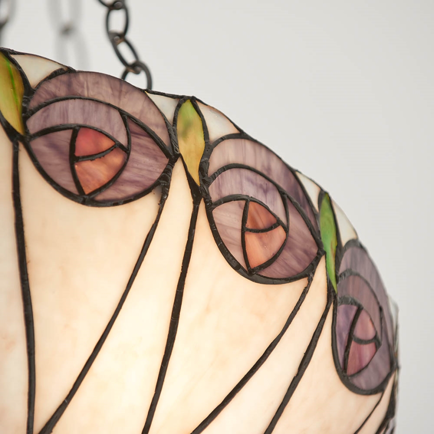 Endon 64175 - Luster na lancu Tiffany HUTCHINSON 3xE27/60W/230V Ø 40 cm