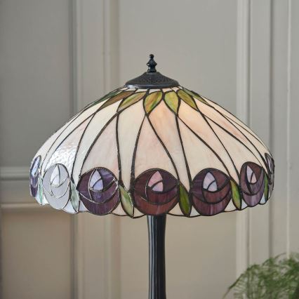 Endon 64177 - Tiffany stolna lampa HUTCHINSON, 1xE27/60W/230V, Ø 40 cm