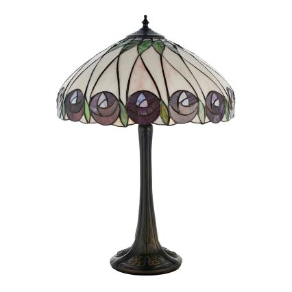 Endon 64177 - Tiffany stolna lampa HUTCHINSON, 1xE27/60W/230V, Ø 40 cm