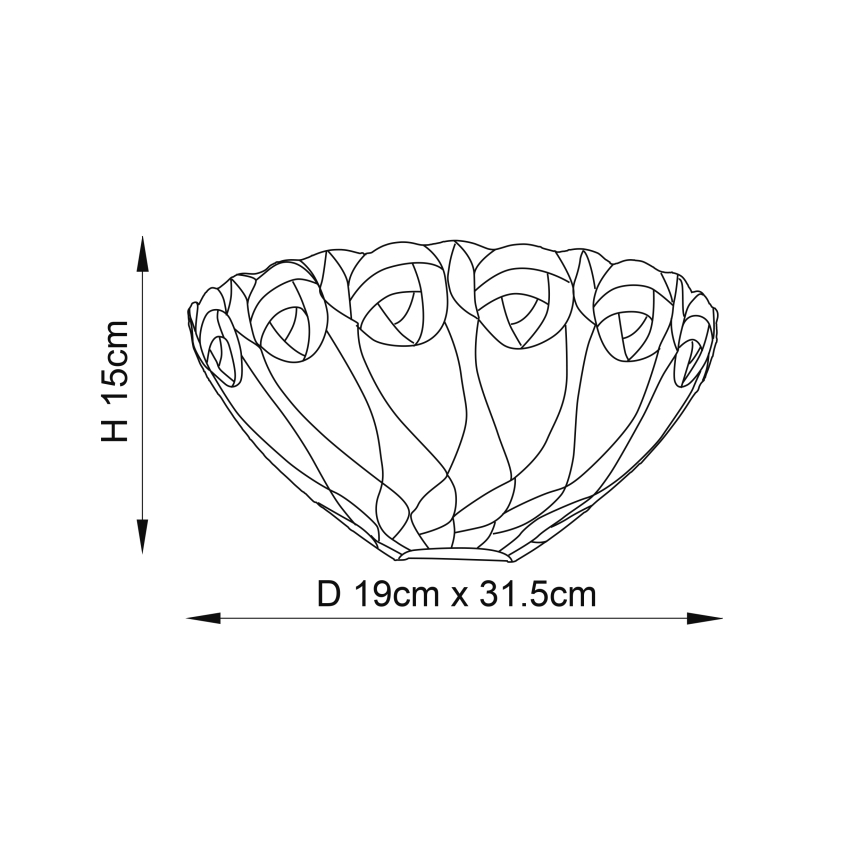 Endon 64178 - Zidna svjetiljka Tiffany HUTCHINSON 1xE14/40W/230V