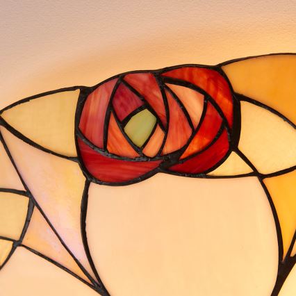 Endon 64182 - Stropna svjetiljka Tiffany INGRAM 2xE27/60W/230V promjer 45 cm